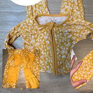 Little Sleepies Golden Poppies Bamboo Zippy Pajamas 6-12 Months  Retired print